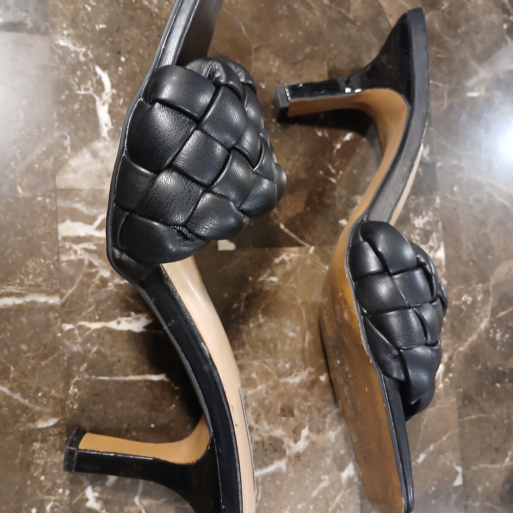 Steve Madden Black Braided 3" Heels - Picture 15 of 15
